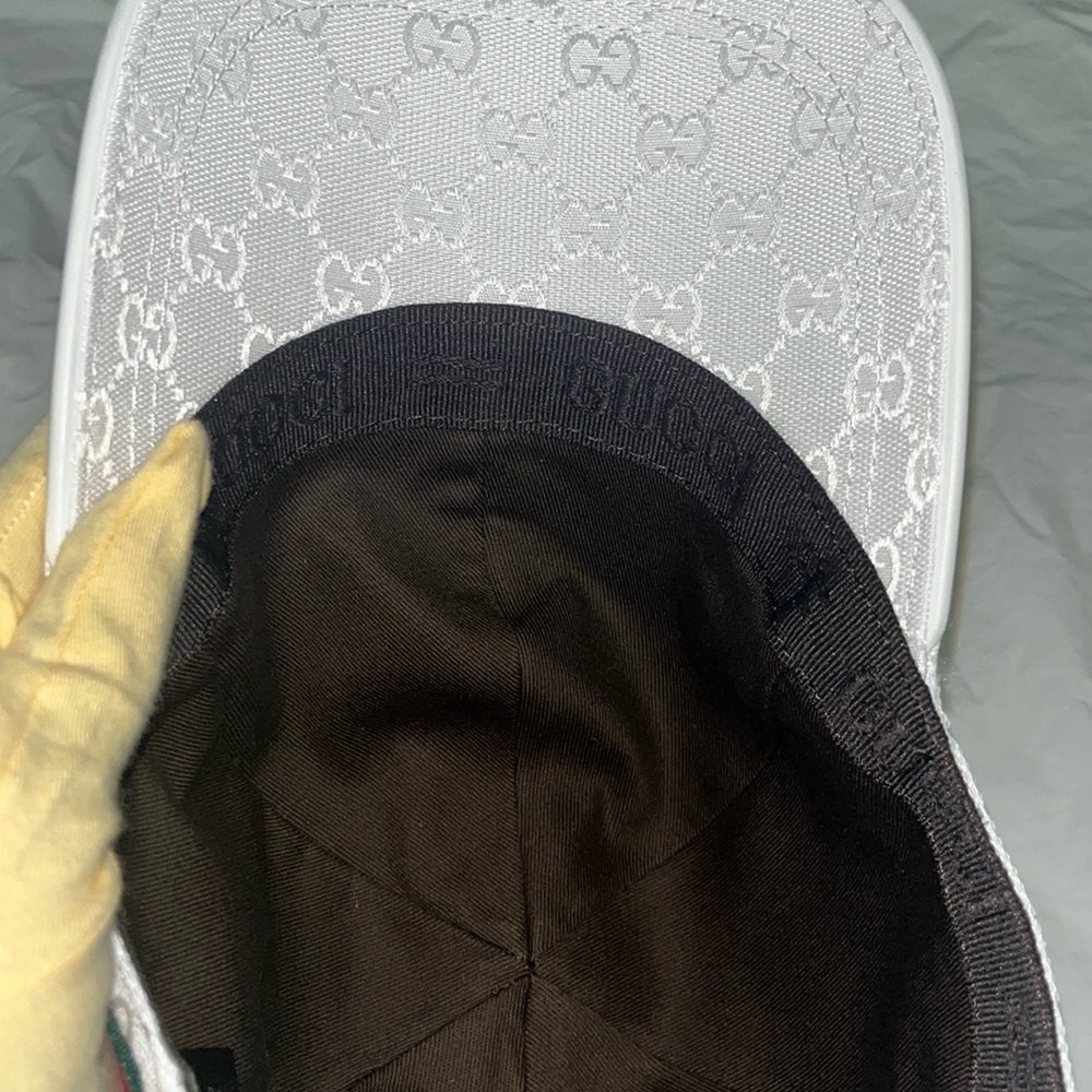 Gucci white Monogram Baseball Cap - Picture 4 of 7